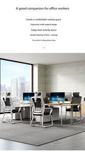 Silla de Oficina Moderna con Respaldo de Malla Transpirable y Base Cantilever Blanca, Silla Ergonómica para Recepción y Escritorio de Computadora - Product Image 4