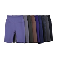 Shorts de yoga taille haute respirants et écologiques pour femmes, contrôle du ventre, haute élasticité, cyclisme, course à pied, fitness, vente chaude ODM/OEM