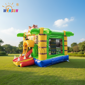 Château gonflable personnalisé WINSUN de haute qualité en PVC pour enfants, résistant au feu, imperméable, certifié CE, pour aire de jeux extérieure - Product Image 1