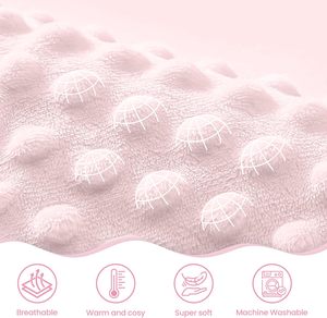 Baby Blanket with Dotted Backing, Double Layer Nursery <strong>Bed</strong> Blankets,Soft Plush Newborn Infant <strong>Toddler</strong> Kid Crib <strong>Bedding</strong> 30x40in - Product Image 6