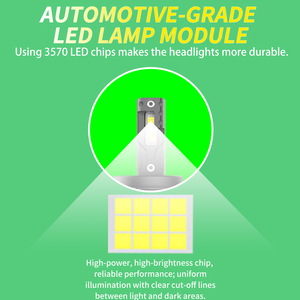 Ampoule <span class=keywords><strong>LED</strong></span> H1 pour voiture, haute performance, économique, 65W, 5500Lm, 12-24V, idéale pour les trajets urbains et les conduites nocturnes - Product Image 3