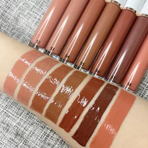 popular nude color lip gloss new colors private label vegan lip gloss cosmetics vendor