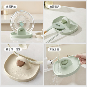 Pot Lid <b>Rack</b> Countertop Holder Multi Function Storage For <b>Kitchen</b> Utensils Spatula Cutting Board Organizer Plastic - Product Image 4