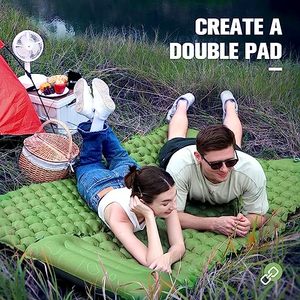 WOQI Ultraligero Resistente al desgaste Plegable Impermeable 4 Estaciones Colchoneta para dormir con almohada Colchoneta para acampar - Product Image 5