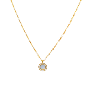 Collier Pendentif Tendance en Acier Inoxydable 316L Plaqué Or PVD avec Chaîne Perles et Design Minimaliste – Idéal Cadeau - Product Image 2