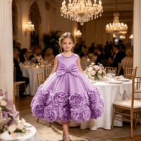 Robe en Tulle pour Enfants, Col Perlé, Nœud à la Taille, Robe de Cérémonie, Tenue de Fête d'Anniversaire pour Bébé Fille, Robe de Princesse pour Mariage ou Demoiselle d'honneur