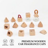 Diffuseur d'huiles essentielles Landy pour voiture, avec bouchon en bois, en forme de pyramide ou de cube, couvercle de flacon de parfum, logo personnalisé, vente en gros