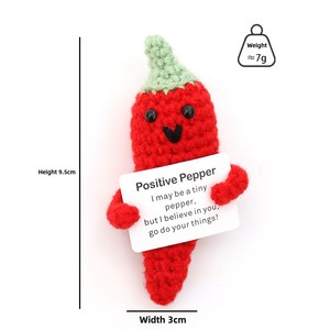 Muñeco de peluche tejido a mano transfronterizo, mini muñeco de ganchillo, cactus, patata, sombrero de <span class=keywords><strong>doctor</strong></span>, rana de ojos grandes, adorno para 7-14 años - Product Image 5