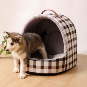 Semi-Ingesloten Kat En Hond Algemene Nest Voor Huisdieren Hondenbak Kattenbakvulling Pluche Warm Huisdier Slaapmat Vier Seizoenen Hondenhok - Product Image 4