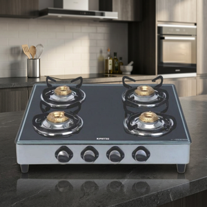 Kimatsu 4-Burner Gas Cooktop Elegant Glass Top Flame Failure Device Auto/Manual Ignition Easy Table Installation for Household - Product Image 3