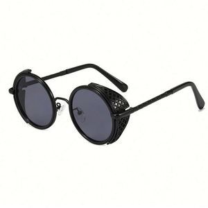 Gafas de Sol Redondas Steampunk de Metal Punk Retro de Moda 2022 con Logotipo Personalizado para Hombre y Mujer - Product Image 5