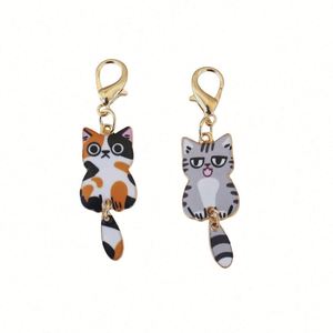 Llavero de moda con colgante de gatito adorable y coloquio de cola, para bolso, memoria USB y auriculares, modelo YK14 - Product Image 4