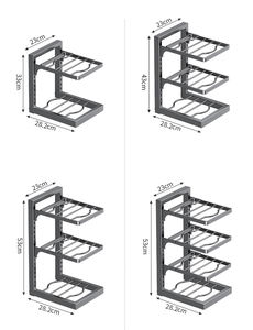 Famoso soporte de almacenamiento de ollas de cocina comercial de acero inoxidable, estante de almacenamiento, fregadero inferior, armario, estante de almacenamiento para ollas - Product Image 6