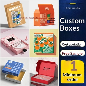 Custom Thick <b>White</b> Cardboard <b>Gift</b> <b>Boxes</b> with Hot Stamping Foil Lamination and Color Printed Logo MOQ 1 - Product Image 1