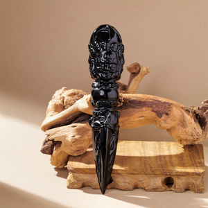 Vajra Phurba en <span class=keywords><strong>Obsidienne</strong></span> Naturelle Sculpté à la Main, Bâtonnet de Guérison en Cristal pour la <span class=keywords><strong>Protection</strong></span> Énergétique et la Décoration Spirituelle (Vente en Gros) - Product Image 5