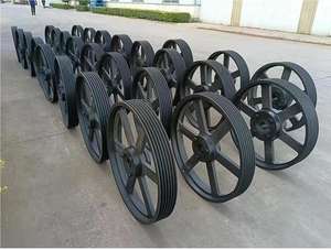 มู่เล่ย์เหล็กหล่อแบบมาตรฐาน3V 5V 8V ตัวล็อกแบบเส้นผ่านศูนย์กลาง6ถึง18นิ้วสำหรับสายพาน B V ปรับแต่งได้ - Product Image 4