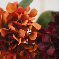 Real Touch Kunstmatige Hortensia Bloemen Herfst Vintage Arrangement voor Kantoor Tafel Plank Huisdecoratie Moederdag Afstuderen