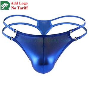 Sous-vêtements pour hommes Slip sexy en imitation <span class=keywords><strong>cuir</strong></span> Bikini String <span class=keywords><strong>Tanga</strong></span> Slip Short T Back Briefs - Product Image 3