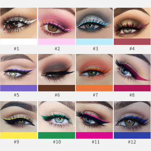 Aliexpress ledakan tahan air 12 warna <span class=keywords><strong>Eyeliner</strong></span> pena <span class=keywords><strong>Gel</strong></span> Super ramping <span class=keywords><strong>Eyeliner</strong></span> cair Eye Liner <span class=keywords><strong>Gel</strong></span> hitam - Product Image 4