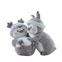 Estatua de resina de Navidad para decoración del hogar, juguete de animales de amor, pingüino, regalo artesanal, en oferta, precio barato de fábrica