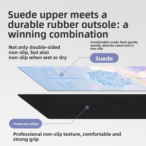 Tapete de Yoga de Gamuza Sintética Transfronterizo, 1.5cm de Grosor, 183cm de Ancho, Antideslizante, con Línea de Guía para Asanas, Portátil, Plegable, Tipo Toalla/Manta - Product Image 4