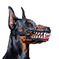 Vente directe d'usine : Muselière pour chien à thème Halloween, masque facial amusant, en émulsion qui ne irritera pas la peau.