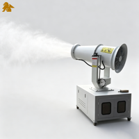 Approvisionnement direct usine : Mini canon à brouillard de 30 m, pulvérisateur de brume, OEM ODM, tension et couleur personnalisables, équipement de suppression de la poussière environnementale