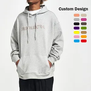 Mode Grey Hoodie Leverancier Kasjmier Mannen Borduurwerk Sublimatie Hoodies Voor Jongens 350 Gsm Grafische Sweatshirt