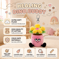 Boneka Karakter Bunga Pot Lucu Kustom, Boneka Maskot Botani Lembut untuk Dekorasi Koleksi, MOQ Rendah, OEM ODM