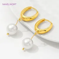 Crochets de boucles d'oreilles ovales en laiton plaqué or 18 carats, à rétention de couleur, attaches et accessoires pour boucles d'oreilles, apprêts de bijouterie