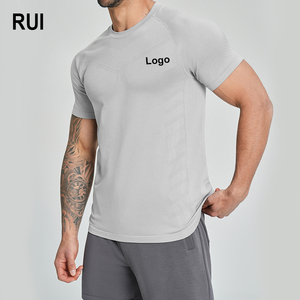 Camisetas Deportivas Casuales de Manga Corta sin Costuras de Secado Rápido y Transpirables para Hombre RUIQUWIN, para Actividades al Aire Libre y Uso Diario - Product Image 1