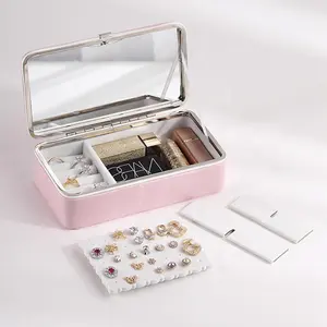 Brinco de papel de papelão de mármore rosa amostra grátis embalagem personalizada caixa de jóias
