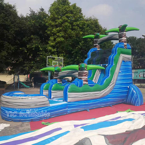 Glissière d'eau tropicale gonflable commerciale bon marché, piscine coulissante à <span class=keywords><strong>trois</strong></span> palmiers en marbre <span class=keywords><strong>pour</strong></span> enfants et adultes - Product Image 5