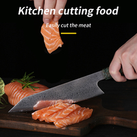 Ensemble de couteaux de cuisine en acier inoxydable Offres Spéciales manche en résine Damacsue noyau en acier VG-10 couteau de chef de cuisine à 67 couches