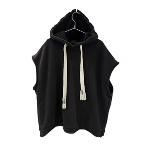 Sweat sans manches en molleton de coton épais 420 g/m² avec logo personnalisé, style vintage hip-hop oversize pour hommes et femmes, idéal pour l'été – Prix bas - Product Image 2