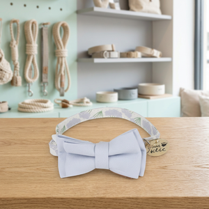 Modern Luxury Elegant Adjustable Durable Breathable XS <b>Dog</b> Collar Removable Bow Tie Dandelion Floral Pattern Personalized Soft - Product Image 2