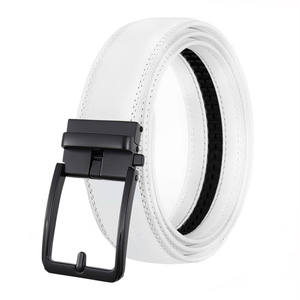 Cinturón de cuero dividido de alta calidad para hombre con aleación automática para hebilla hueco Formal y estilos occidentales de moda para venta al por mayor - Product Image 4