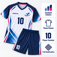 Maillot de volley-ball personnalisé pour hommes, manches courtes, sublimé, uniforme d'équipe, club et école, OEM