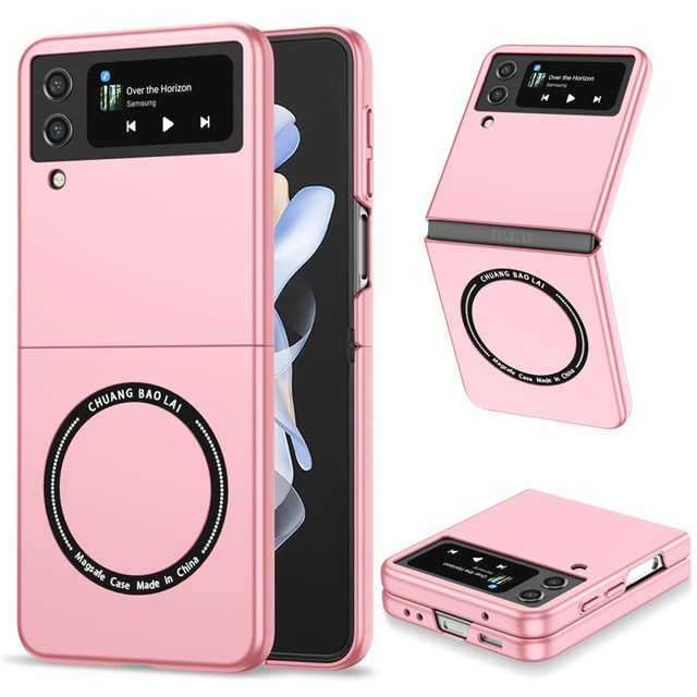 Wholesale New Design Z Flip 4 Wireless Charging Magnetic Folding PC Shockproof Luxury Mobile Phone Case for for Z Flip 4