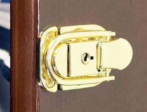 Nhỏ <span class=keywords><strong>ho</strong></span> quy mô đào tạo mô hình xe lửa đầu máy động cơ hiển thị trường hợp tủ tường Rack W/98% UV có thể khóa (Gỗ Óc Chó kết thúc) - Product Image 4