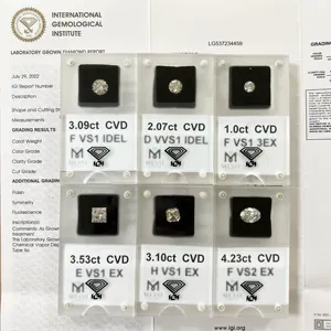 CVD HPHT ラボダイヤモンド 0.3ct 0.5ct 1ct 2ct 3ct 4ct 5ct 6ct ルースダイヤモンド卸売 IGI認定 カスタマイズ ラボグロウンダイヤモンド - Product Image 2