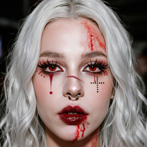 Autocollant de Tatouages Temporaires pour Halloween Clown Effrayant Comique Joker Mal Maquillage d'Halloween Tatouage Imperméable pour Visage Bras - Product Image 3