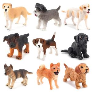 Jouets de modèles d'animaux Xinhen, simulation de chien, mini Golden Retriever, chiot <span class=keywords><strong>Labrador</strong></span>, Shiba Inu, ensemble de 9 pièces - Product Image 3