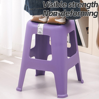 Tabouret carré robuste et durable en plastique PP de haute qualité pour salon, chambre, hôpital, appartement - Vente en gros