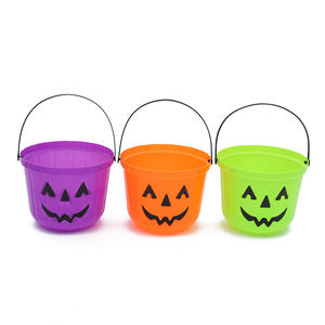 Seau droit à la citrouille pour accessoires d'Halloween, seau à bonbons portable épaissi, panier, panier à citrouille Halloween - Product Image 6