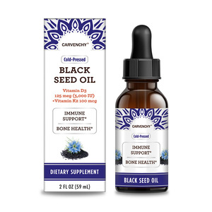 Sérum biologique de croissance des cheveux pressé à froid de marque privée traitement capillaire naturel à l'huile de graines de cumin noir avec vitamine D3 <span class=keywords><strong>K2</strong></span> pressée à froid - Product Image 1