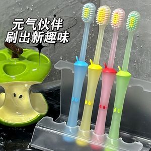 Apple Toothbrush Soft Bristle Wide Head For <b>Gum</b> Care Adult Manual Toothbrush Colorful Design - Product Image 2