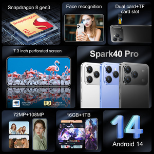 Spark40 Pro Tecno + 5G Jio Điện Thoại Mở Khóa 2 Thẻ Sim Bộ Nhớ Lớn Điện Thoại Di Động Mới Với Google Play - Product Image 3