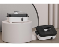 Marmite électrique en aluminium Marmite de cuisson polyvalente Réchauffeur d'aliments électrique antiadhésif