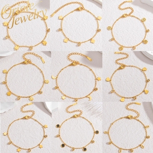 Pulsera <span class=keywords><strong>de</strong></span> Titanio Chapada en Oro <span class=keywords><strong>de</strong></span> 18K <span class=keywords><strong>de</strong></span> Alta Gama para Mujer, <span class=keywords><strong>con</strong></span> Diseño Geométrico <span class=keywords><strong>de</strong></span> Estrella, Luna, Corazón y Mariposa, <span class=keywords><strong>con</strong></span> Piedras <span class=keywords><strong>de</strong></span> Circonio - Product Image 3